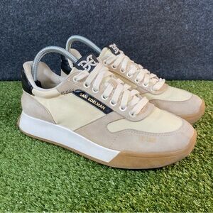 Sam Edelman Layla Athletic Sneakers Women's Size 9M Cream Nylon Suede 15610M9101